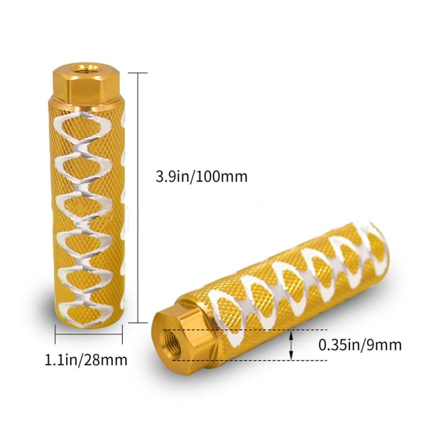 1/2/3/5 2pack/lot Aluminiumlegering Anti-sladd fotpinnar för enkel yellow 5Set