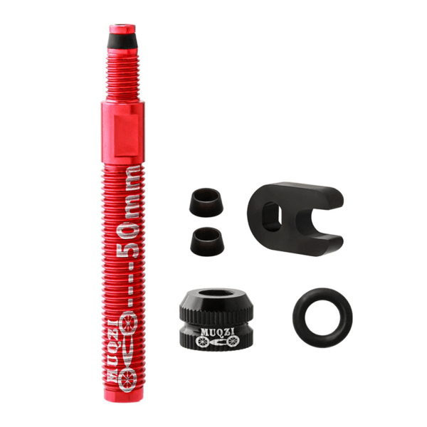 1/2/3/5 För MTB Road Bike Tubeless Tire Presta Valve Extender 50mm Red 50mm 80mm 1Set