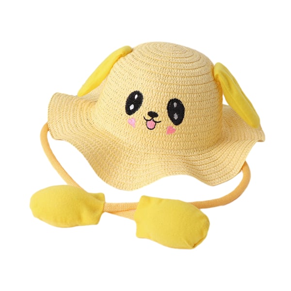 1/2/3 giftfri och andas snygg strandhatt för barn yellow （52-54cm） 1 Pc