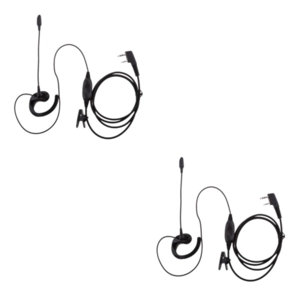 1/2/5 Ear Hook Earpiece Headset med PTT & Mic för För Kenwood 2Set