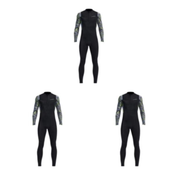 1/2/3/5 Mens Front Zip Våtdräkt för dykning Surfing och simning black XXXL 3PCS