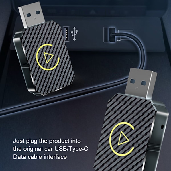Automatisk Anslutningsbox 2 Adapter Trådlös För CarPlay Android golden