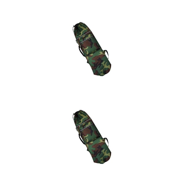 1/2/3/5 justerbara remmar Skateboard Ryggsäcksväska Slitstark Green 2PCS