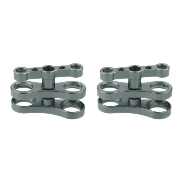 1/2/3 Aluminium Standard 1 Ball Clamp för undervattensdykning gray 2.76 x 1.77 Inch 2Set