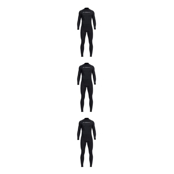 1/2/3/5 Snygga badkläder Surfing Anti-Back Zip Kajakpaddling för Black XXL 3PCS