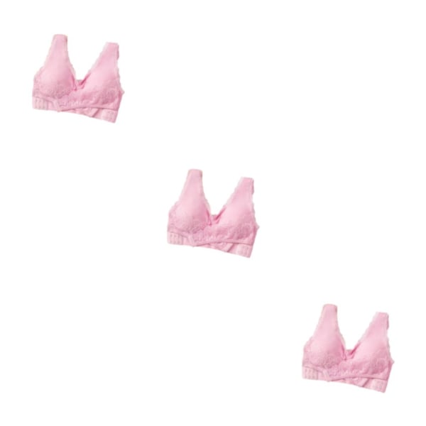 1/2/3/5 Fashionabla behåar i plusstorlek för kurviga kvinnor - Förbättrande Pink L,1 3PCS