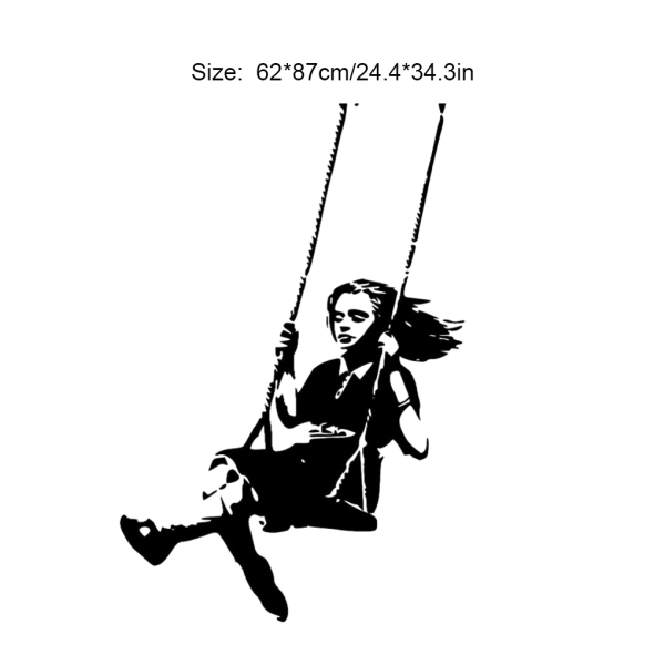 1/2/5 Fashionabla Swinging Girl Väggdekal för utsökt hem 1Set