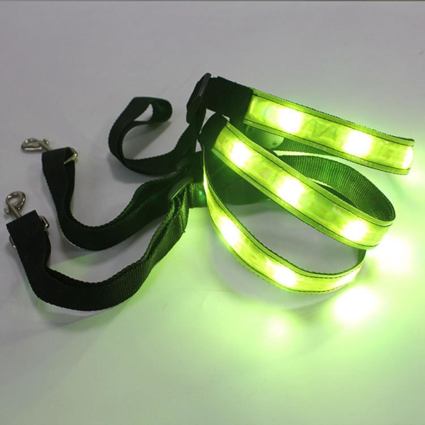 1/2/3/5 Justerbar LED Hästbröstkrage Hög synlig Green 1 Pc