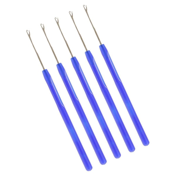 1/2/3/5 5-delad Micro Ring Hair Extensions Krok Nål Set för Blue 5 pcs 5PCS