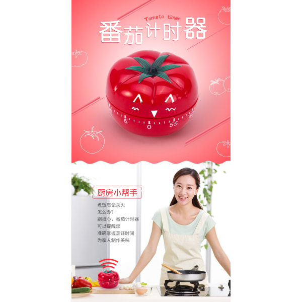 2st Kökstimer Tomatform Väckarklocka Matlagningstidverktyg 2pcs