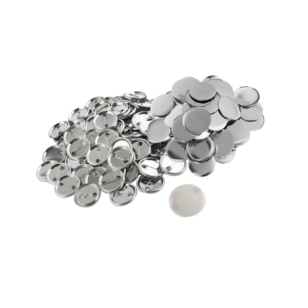 1/2/3 50 set/100 set Blank Button Badge Komponenter Tillbehör för White 25mm 100sets 1 Pc