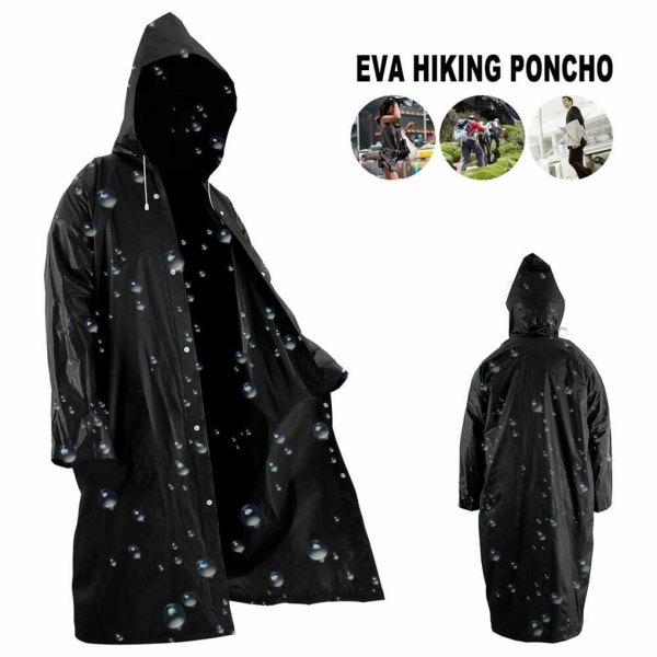 Regnjacka för vuxna utomhus regnkläder EVA tyg luvtröja as the picture