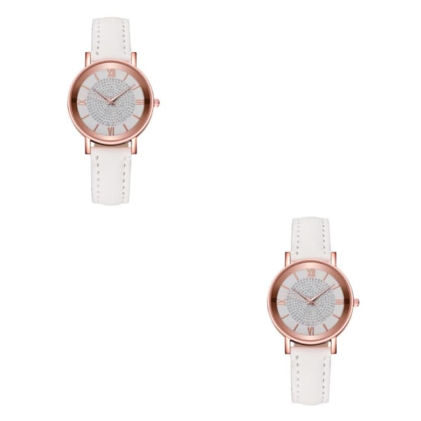 1/2/3/5 Dammode Rhinestones Watch Exakt och elegant white 2Set