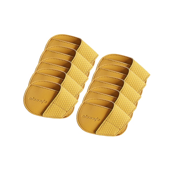 1/2/3 För Golf Head Covers PU Portabelt skydd för idrottare Yellow Large 10 Pcs 1Set