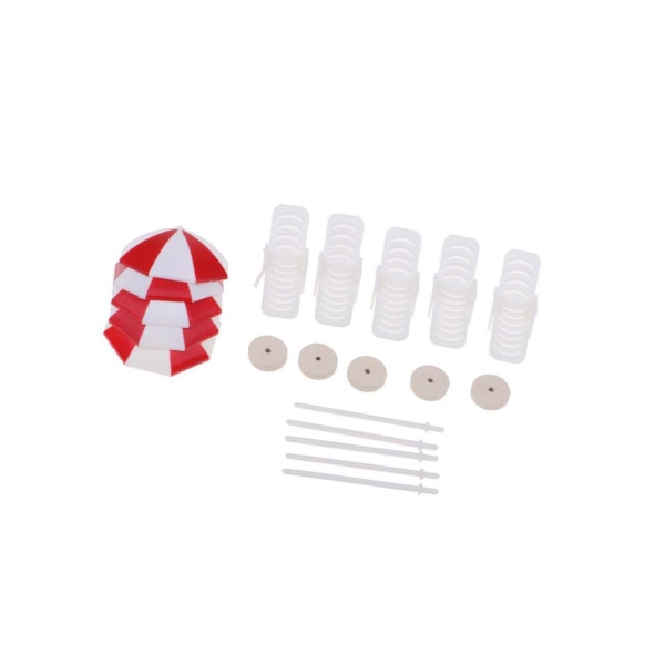 1/2/3/5 5 Set Miniatyr Strandstol Paraply Modell för Red White 1 Pc