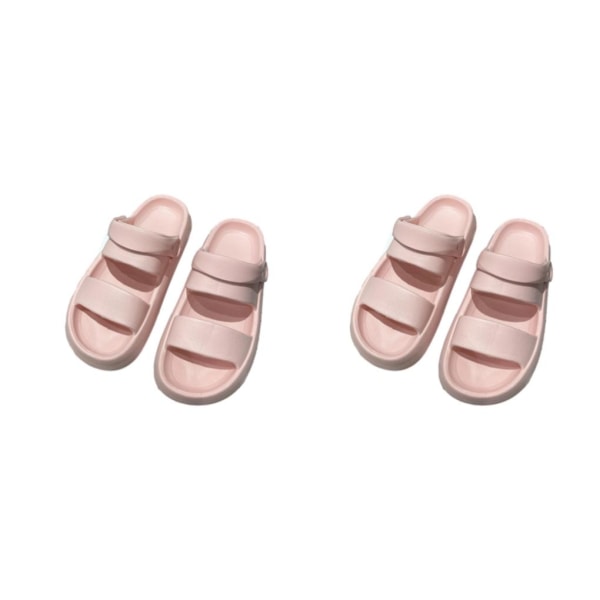 1/2 1 par Simple Design Summer Slipper Girls Beach Sandaler Pink Size 38/39 2PCS