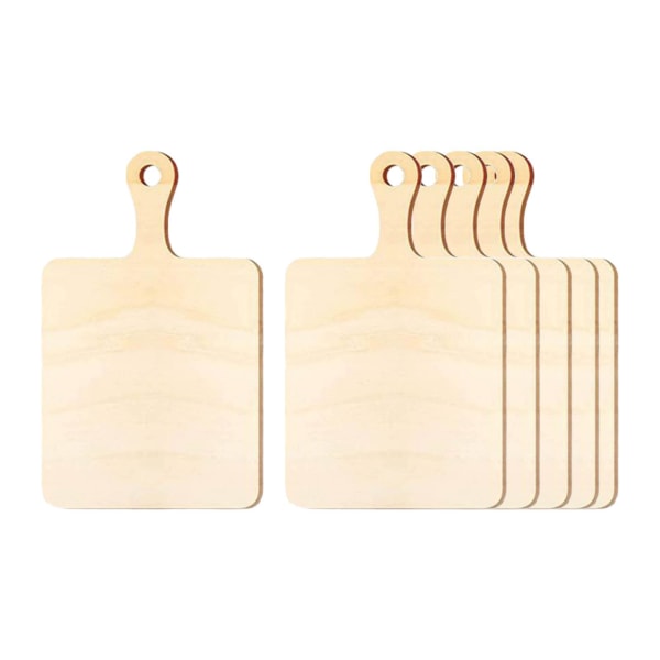 6 X Wood Paddle Board med handtag skärbräda Set för kök