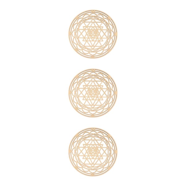 1/2/3/5 Flower of Life Sacred Geometry Väggkonst Skulptur Trä Type A 30.5cm 3PCS