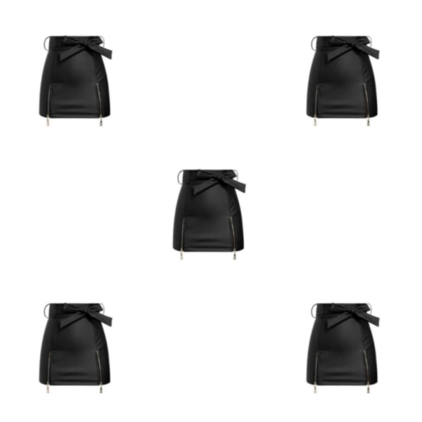 1/2/3/5 Kvinnor Sommar High Waist Kjol Flickor Bankett Strandkjolar Black XXXL 5PCS