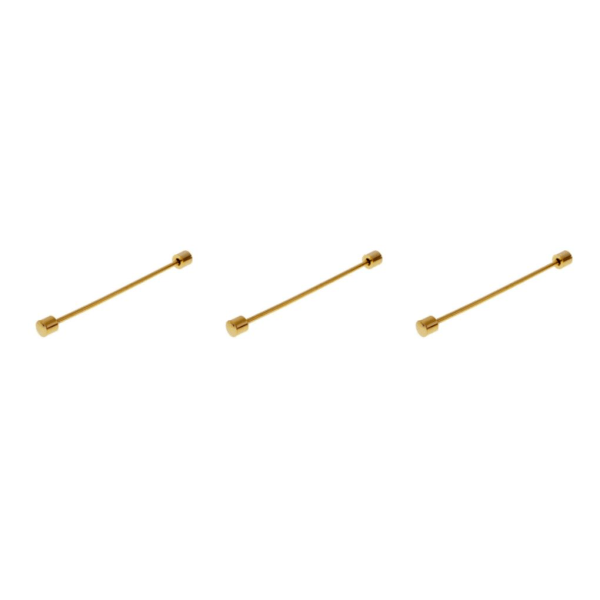 1/2/3/5 Herr Gift Cylinder Skjorta Krage Clip Bar Pin Clip Tie Gold 3Set