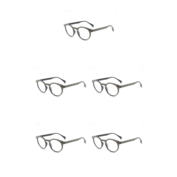1/2/3/5 Lättviktiga och fashionabla runda glasögon för kvinnor att titta på IS031C5 5Set