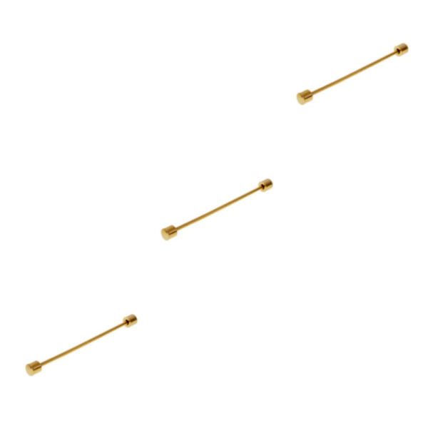 1/2/3/5 Herr Gift Cylinder Skjorta Krage Clip Bar Pin Clip Tie Gold 3Set