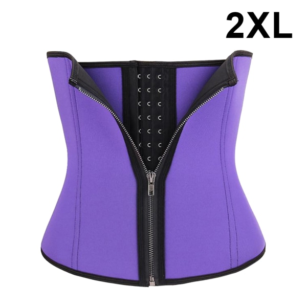 1/2/3 Kvinnor För Dragkedja Waist trainer Push up Väst Mage Purple XXL 1 Pc