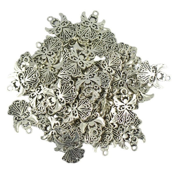 1/2 100x Tibetansk Silver Angel För Charms hängen DIY-pyssel 1 Pc