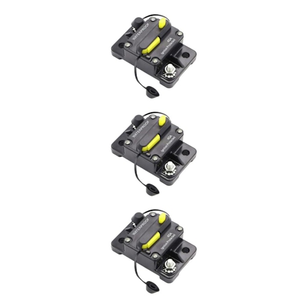1/2/3/5 30-300 AMP effektbrytare IP67 Vattentät 12V-48V Black 40A 3Set