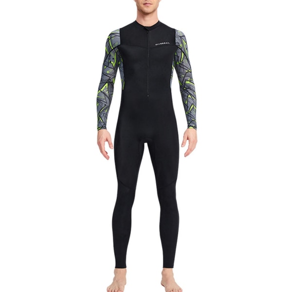 1/2/3/5 Mens Front Zip Våtdräkt för dykning Surfing och simning black M 1 Pc