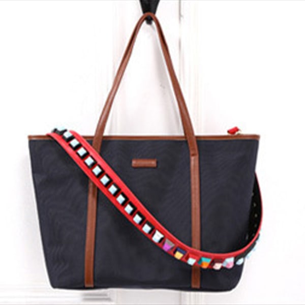 Trendigt väska bälte | Material | Lämplig för handväskor Handväska Blue With Red Wine