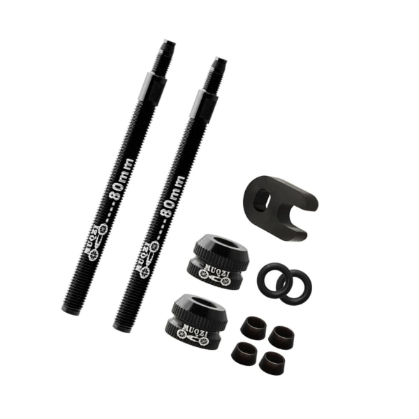 1/2/3/5 För MTB Road Bike Tubeless Tire Presta Valve Extender 2 Pcs 80mm Black 50mm 80mm 2Set