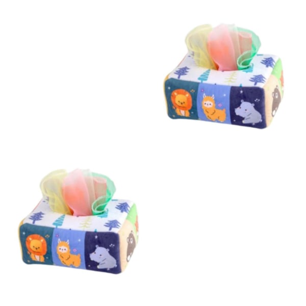 1/2/3/5 För Montessori För Tissue Box Leksaker Jonglering Scarves Animals 2PCS