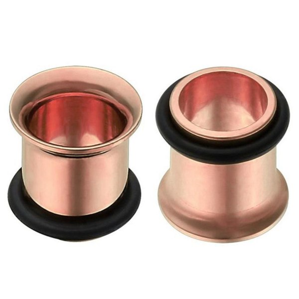 1/2/3/5 9 par öronmätare i rostfritt stål Stretching Tunnel Rose Gold 14g-00g 1Set