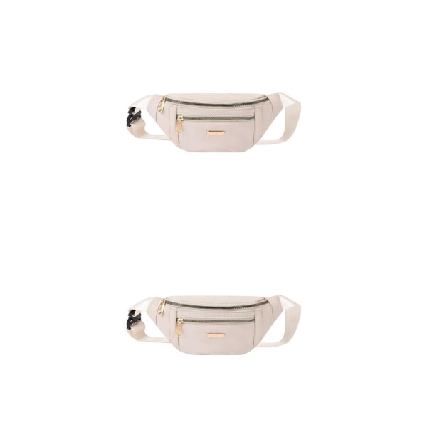 1/2/3 Snygg Dam Fanny Pack Midjeväska Justerbar rem för White 2PCS