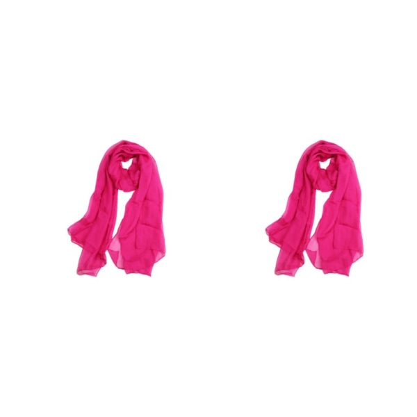 1/2/3/5 Mjuka andningsbara halsdukar för kvinnor Lyxiga och Rose Red 2Set