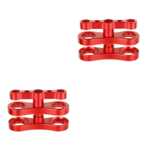 1/2/3 Aluminium Standard 1 Ball Clamp för undervattensdykning red 2.76 x 1.77 Inch 2Set