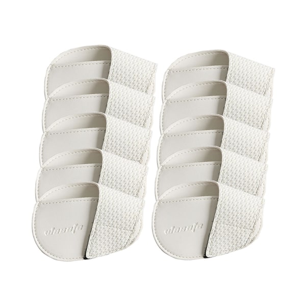 1/2/3 För Golf Head Covers PU Portabelt skydd för idrottare White Small 10 Pcs 1Set