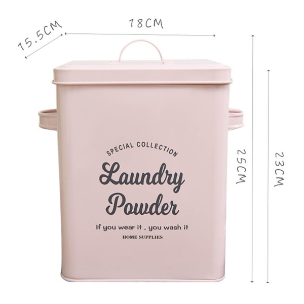5kg Tvättmedel Dispenser Spannmålsmjöl För Fat med Pink