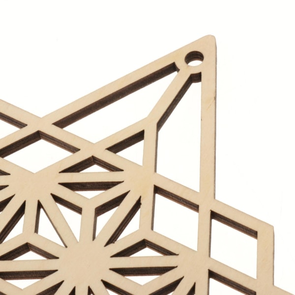 1/2/3/5 Flower of Life Sacred Geometry Väggkonst Skulptur Trä Type C 30.5cm 1 Pc
