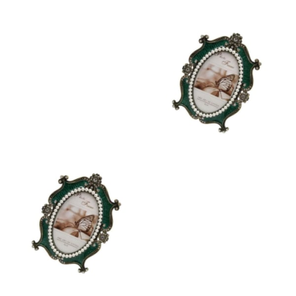 1/2/3 Jeweled fotoram präglad Finishing Fristående Green 6 inch 2PCS