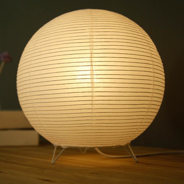 NightStand Bordslampa Pappersskärm Perfekt för bröllop, Round 25x25cm