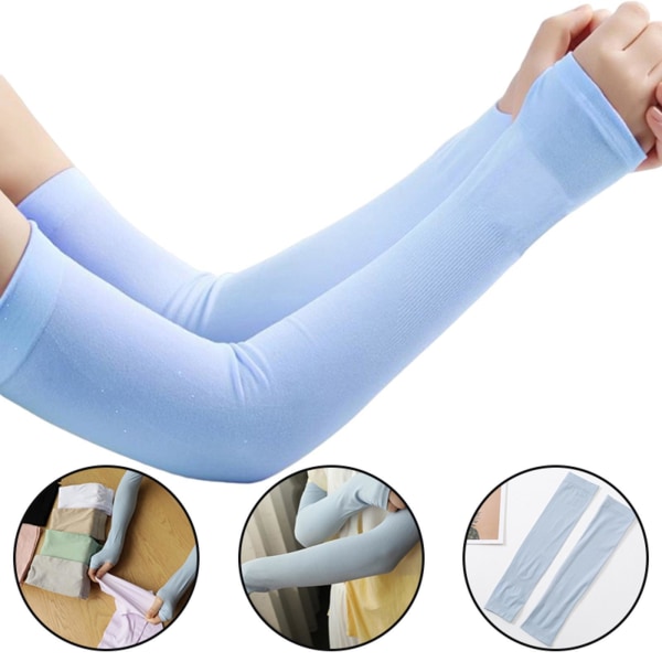 1/2/3/5 Kylskydd För Arm Sleeves Ice Silk Sports Blue 1 Pc