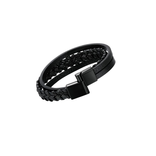 1/2/3/5 Punkflätat PU-läderarmband Casual Gothic Etniskt Black Type 1 1Set