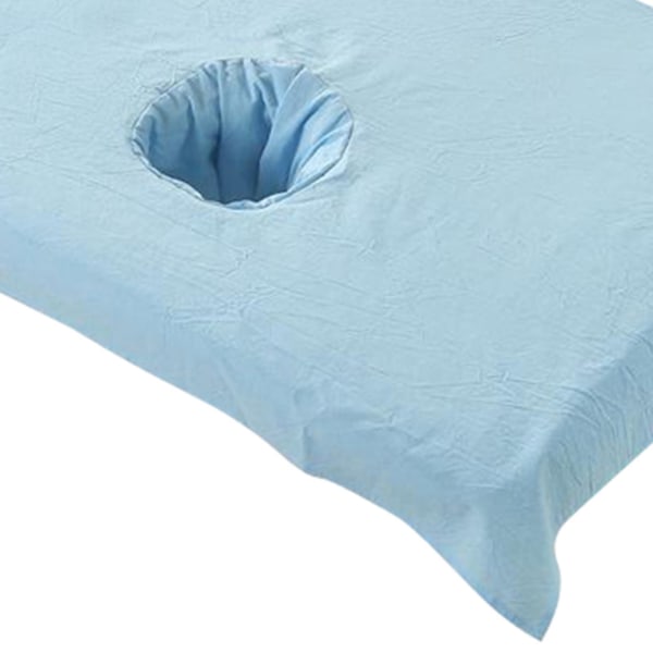 1/2/3/5 Cotton SPA Halvt cover Skönhetssalong Säng Ansiktshål Sky Blue 50x70cm 1Set