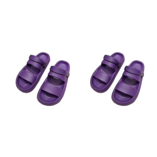 1/2 1 par Simple Design Summer Slipper Girls Beach Sandaler Purple Size 38/39 2PCS