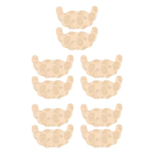 2/3/5 bröstklistermärken Rygglösa U-formade spetsöverdrag för dagligt bruk Khaki Size D 5Set