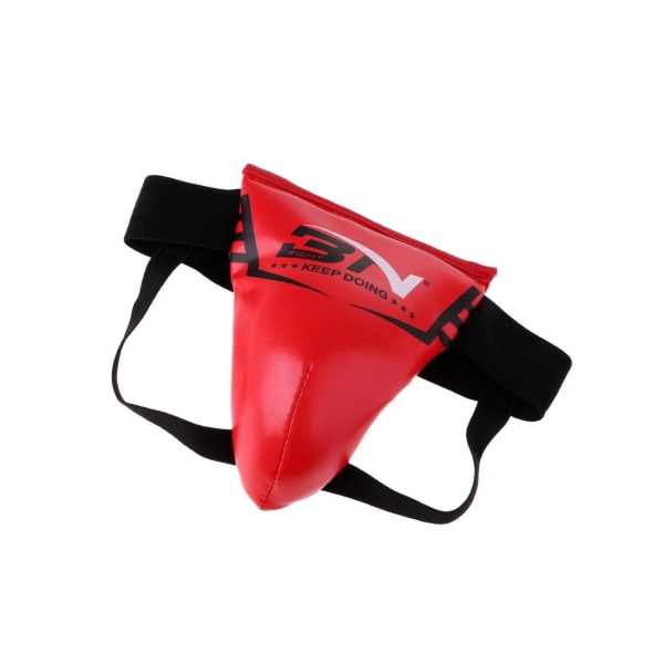 Premium elastiskt bälte Boxning Gren Protector Ljumskskydd Boxning Red Adult L