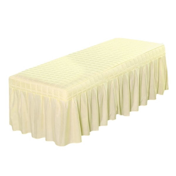 Massage Cosmetic Bord Valance Sheet Cover med Hål Mjuk och Beige 190x80cm