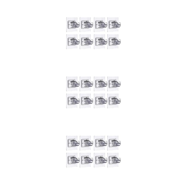 1/3 8 ST Gardinstångsfästen Hållare Draperi Väggfäste Fast Transparent 3PCS